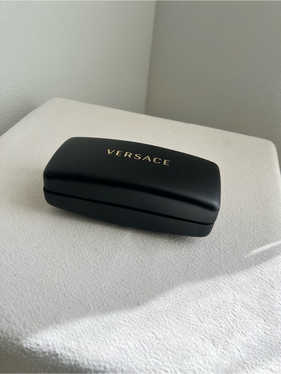 Versace Accessories - Versace Black Eyewear Case with Gold Lettering